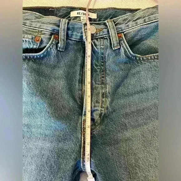 RE/DONE 70’s Stovepipe Button Fly Straight Leg Jeans Size 27 - Picture 6 of 9